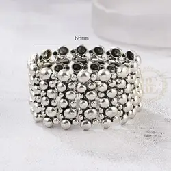 One Fashion Jewelry Vintage Finish Zinc Based Alloy Bracelet with Elastic Cord (BE27)