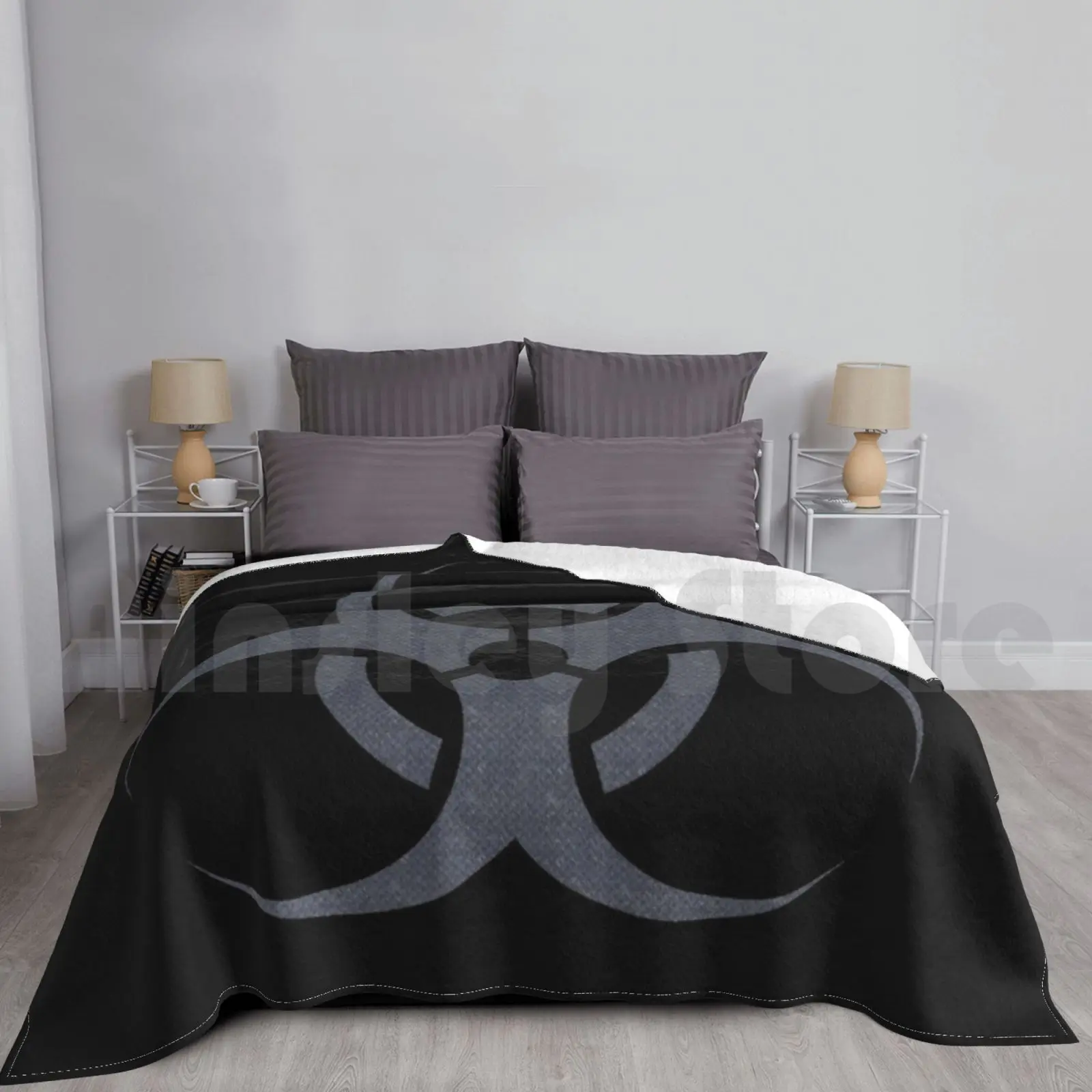 Biohazard Blanket Super Soft Warm Light Thin Biohazard Danger Zombies Quarantine Warning Biohazard Logo Biohazard Sign