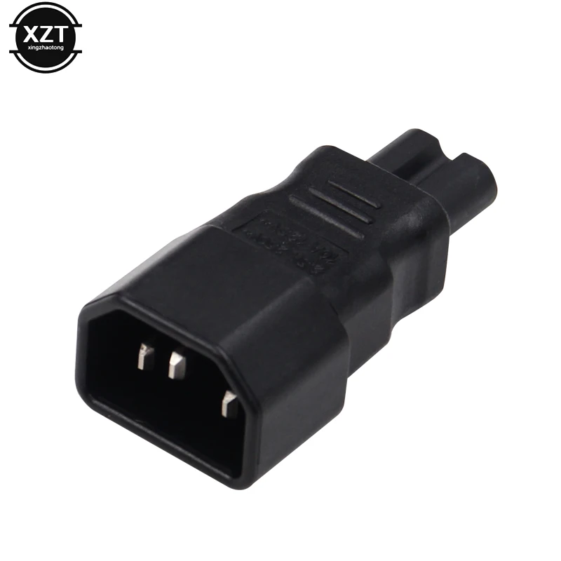 IEC 320 C14 to C7 Adapter IEC 3 pin to 2 pin Male to Female AC Converter Kettle Power Plug Connector Socket 2.5A 250V~/10A 125V