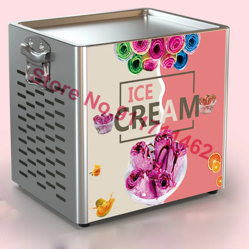 Thailand Fried Ice Cream Machine Small Ice Cream Machine Fruits Roll Ice Cream Machine New For Home Use