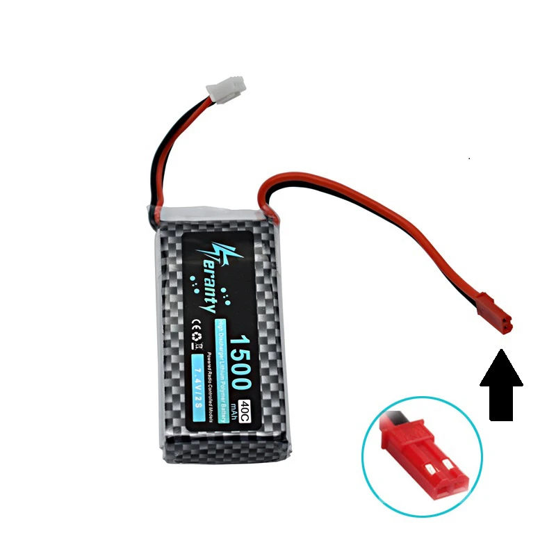높은 속도 40C 7.4 V 1500mAh Lipo 배터리 RC 헬리콥터 부품 2s 리튬 배터리 7.4 v 비행기 배터리, JST/T/XT60 플러그 포함