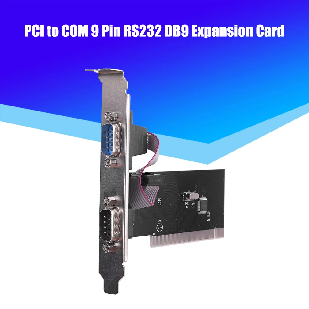 PCI Serial Port Connectors Card PCI to COM 9 Pin RS232 Interface DB9 Industrial Control PC Adapter Expansion Card for Windows