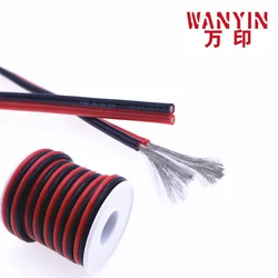 High quality 2 core silicone wire 12AWG 14AWG 16AWG18awg 20AWG soft silicone cable black and red 2Pin parallel wire