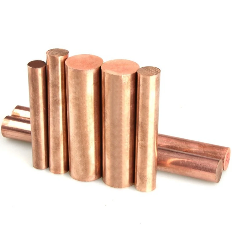 

15mm to 50mm Copper Rod T2 Pure Red Coppers Solid Round Bar Rods Plating Solution Metalworking Electrode Mold