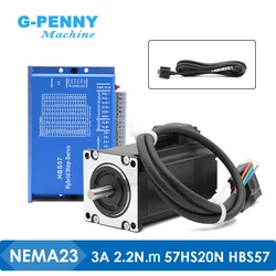 New Arrival! Nema23 closed loop stepper motor 2.2Nm HBS57 & 57HS20N Hybird Servo Driver 2 phase DC(16-70V) CNC router 3D printer