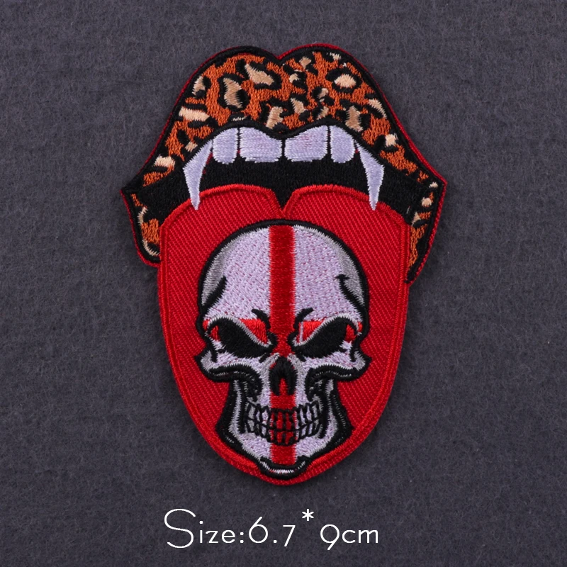 Punk Patch Band Rock Embroidered Patches For Clothing Iron On Patches Applique Embroidery Music Stripe Patch for Clothes Jacket