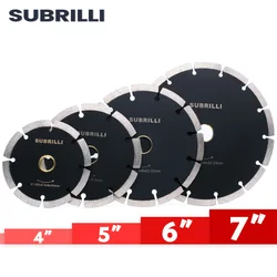 SUBRILLI 4/5/6/7 Inch Diamond Saw Blade Segments Dry Wet Cutting Disc for Marble Concrete Porcelain tile Circular Diamond Disk