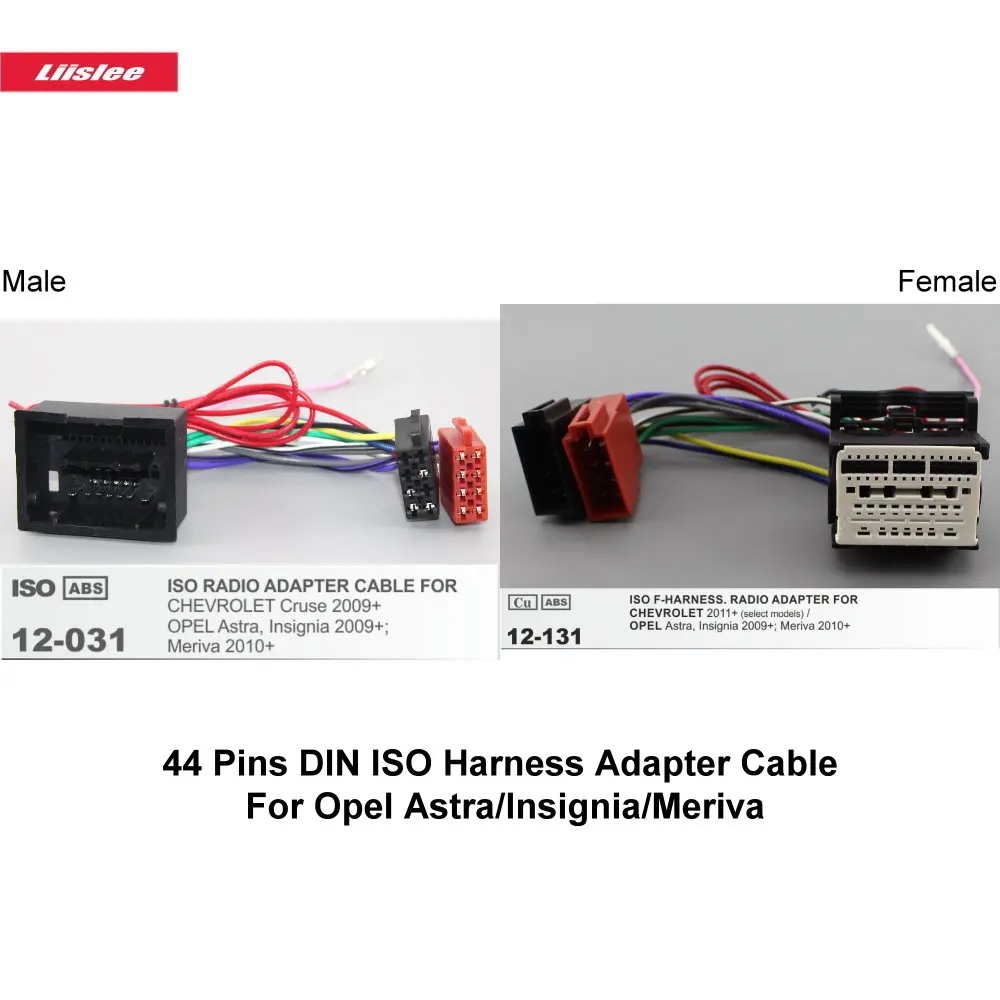 44 Pins DIN ISO Harness Adapter Cable For Opel Astra/Insignia/Meriva