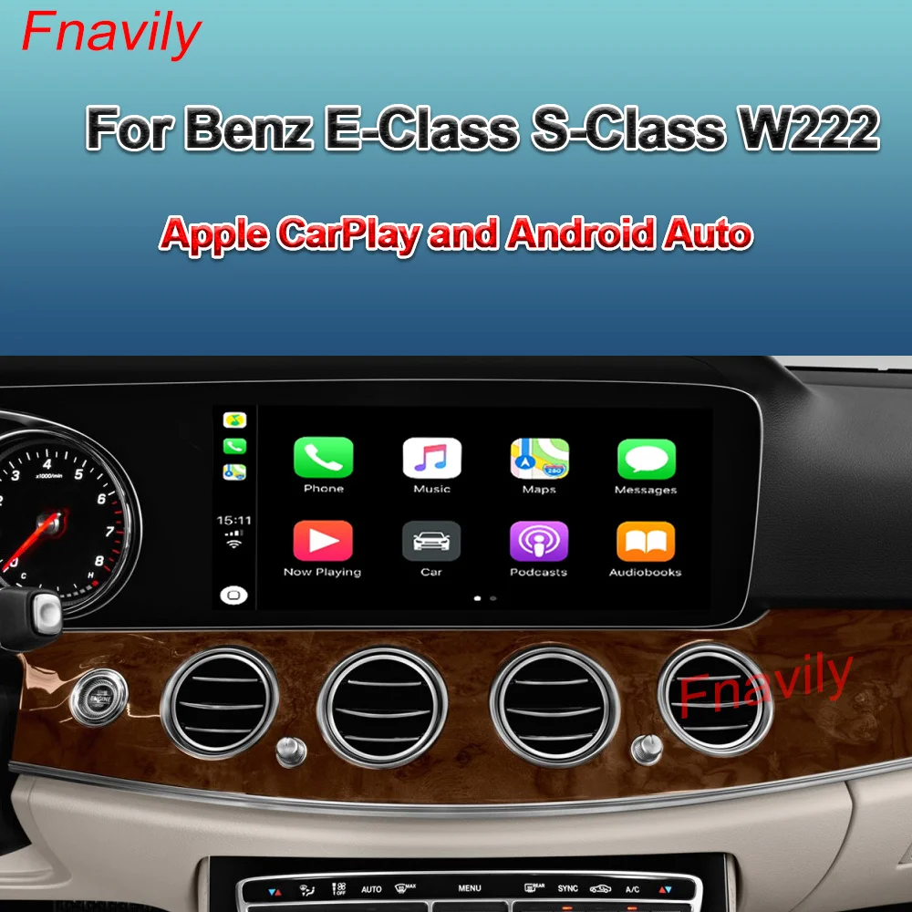 Fnavily OEM Retrofit Wireless CarPlay For Mercedes Benz S-Class W222 E-Class W213 Apple CarPlay And Android Auto Retrofit Kit