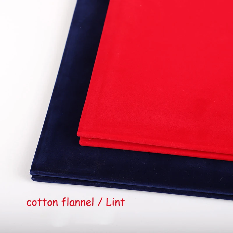 A4 Royal Blue Cotton Flannel Lint Wedding Contract Folder
