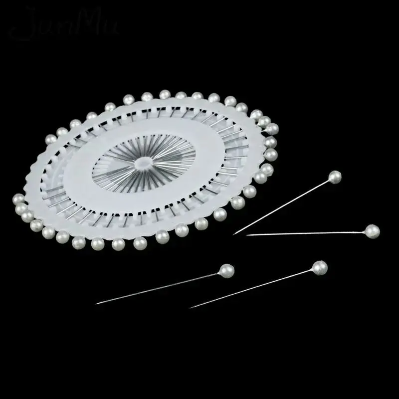 480pcs Sewing Pins Straight Pins White Accessories Round Pearl Straight Head Pins Dressmaking Pear Corsage Pin