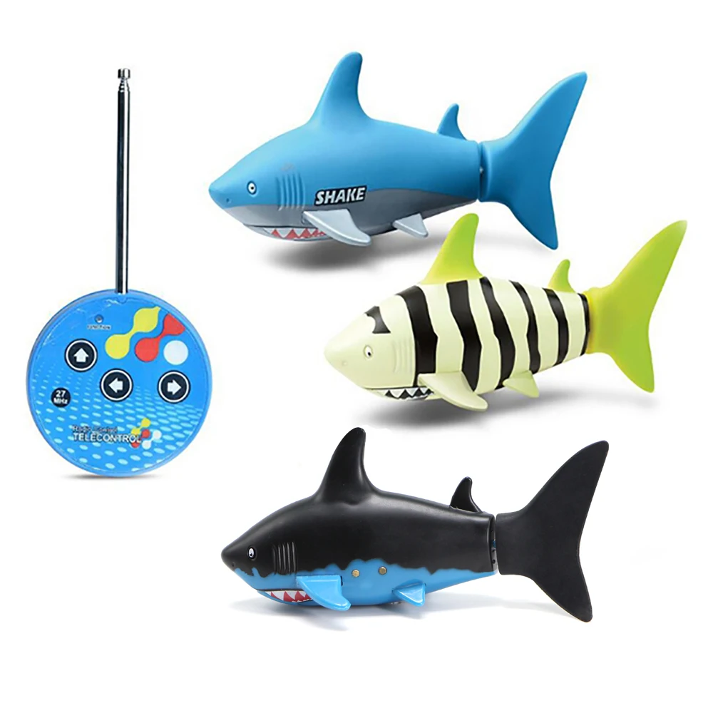 RC Coke Can Sharks Toy Fish 2.4G Mini  Electric Remote Control Shark Water Game Underwater Bathtub Shower Bath Toys for Children