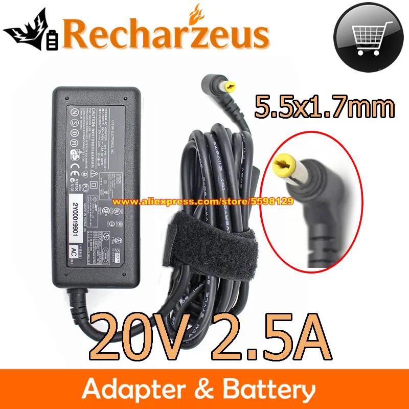 Genuine For Liteon PA-1500-01 TMC110 AC Adapter PA-1500-02 20V 2.5A Charger For Xplore IX104 IX104C3 Pa-1500 50W Power Supply