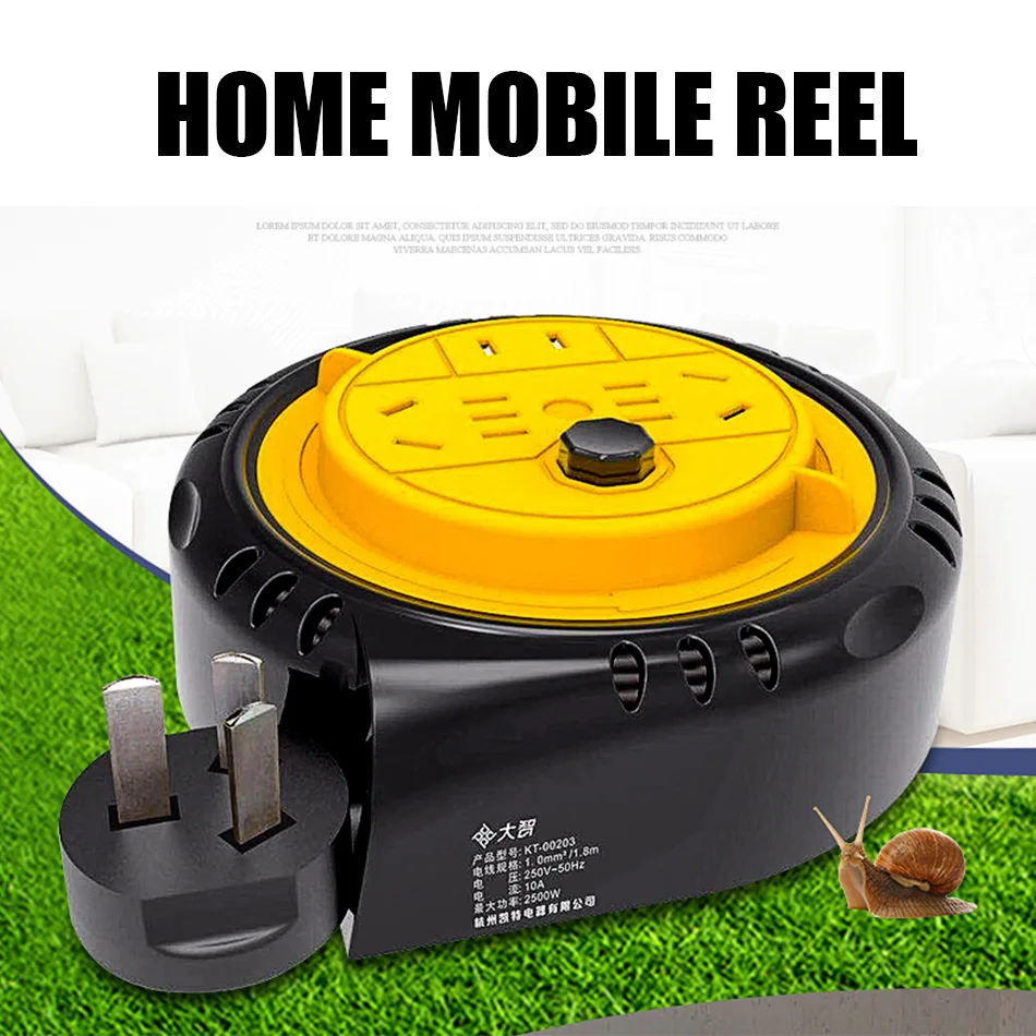 Household Small Coil Reel, Mobile Socket, Plastic Strip Line, Extension Drag, Wiring Plug, Row Coiler