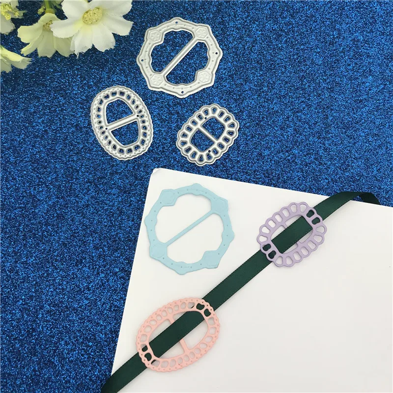 3pc Ribbon clasp buckleMetal Cutting die keychain shaker Heart Paper Key Chain Scrapbook Paper Craft Card Punch Art Knife Cutter