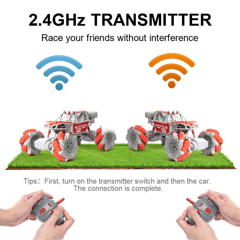 CONUSEA 1/12 RC Car 4WD Stunt Cars 2.4G sterowanie radiowe zabawki Buggy drift High speed Trucks Off-Road Trucks zabawki dla chłopców dzieci
