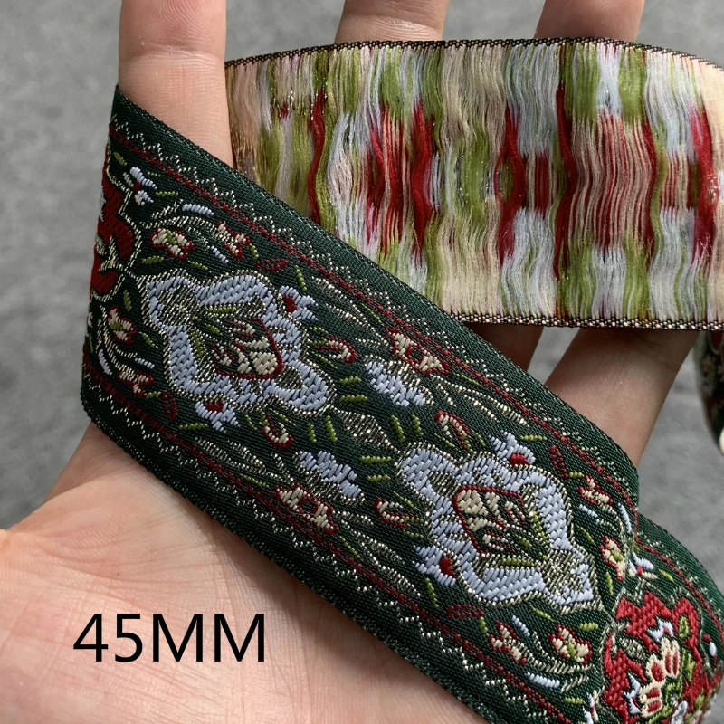 3 Yards 28-45MM Europe Lace Fabric Ribbon for Stage dress curtain sofa DIY Clothes Bag Accessories Embroidered Fabric Ribbon