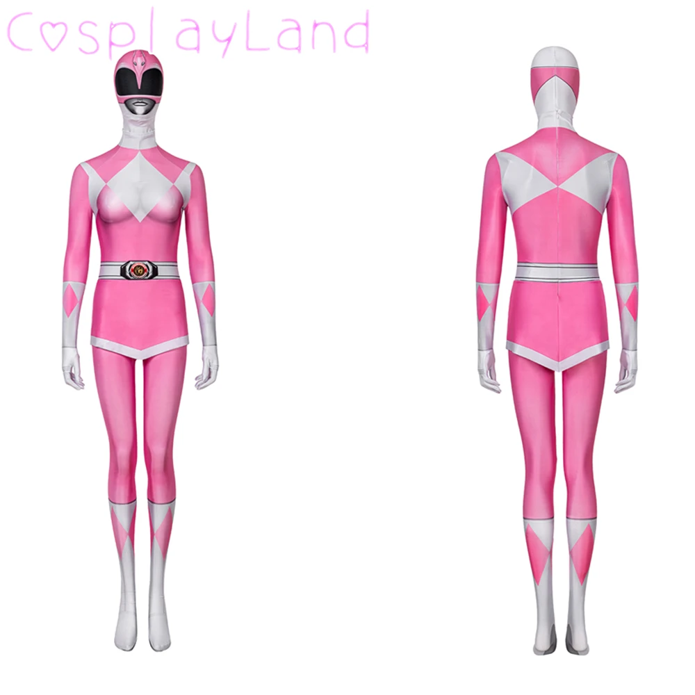 

Комбинезон Zyuranger Pink Ranger, комбинезон из спандекса с 3D-принтом, косплей на Хэллоуин, Кимберли, костюм "зентай", костюм супергероини Мэй