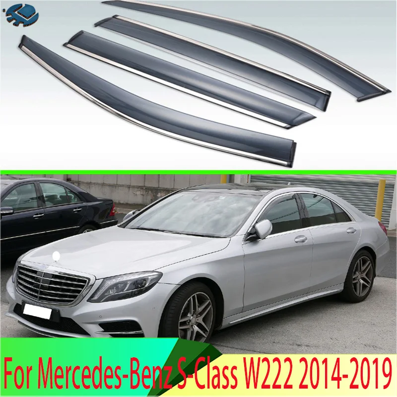 

4 шт., пластиковый Наружный козырек для Mercedes-Benz S-Class W222 2014-2019