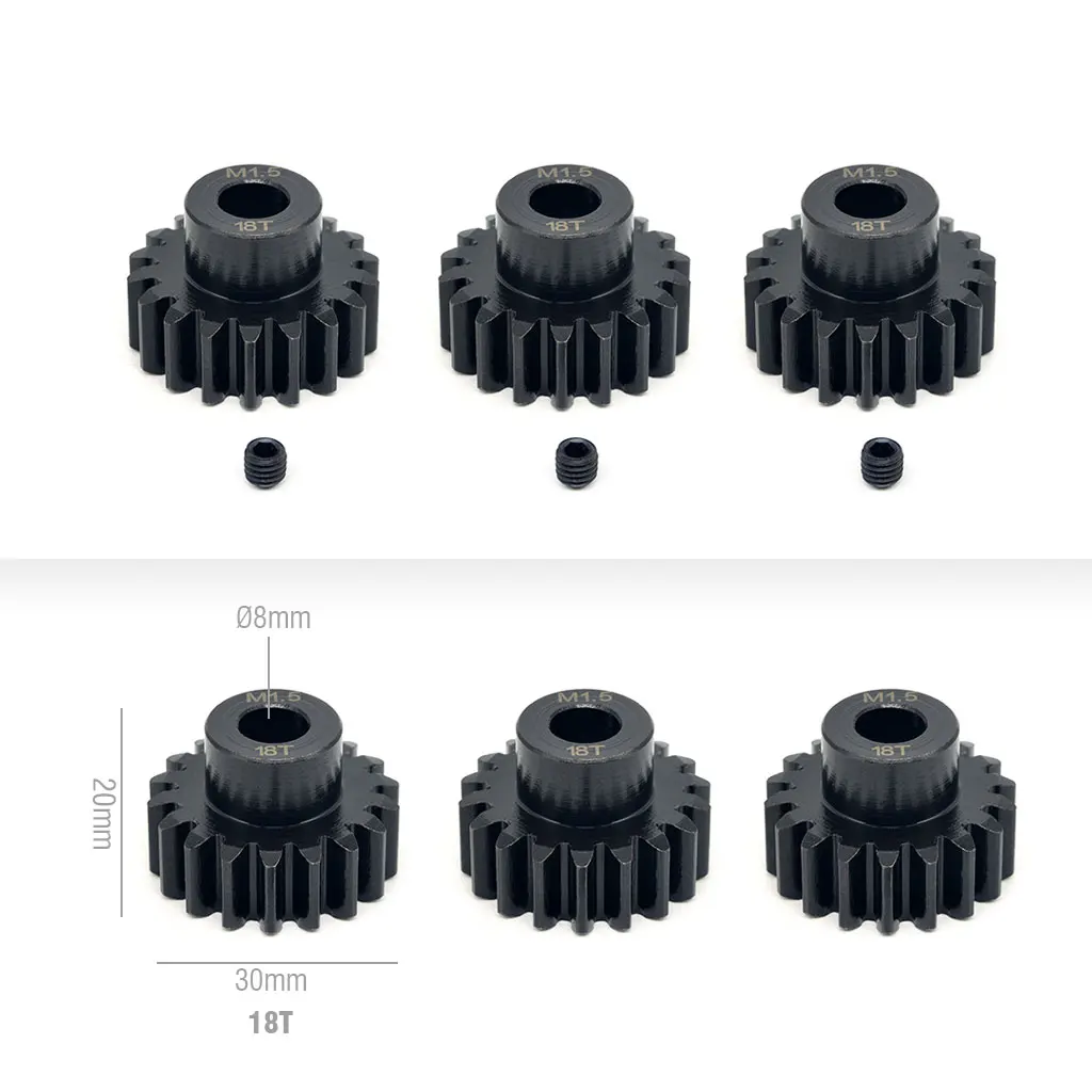 Surpass Hobby M1 5mm M1.5 8mm 11T 12T 13T 15T 17T 19T 20T Gear for 1/8 1/7 1/5 1/6 RC Cars Hobbywing Rocket Brushless Motor