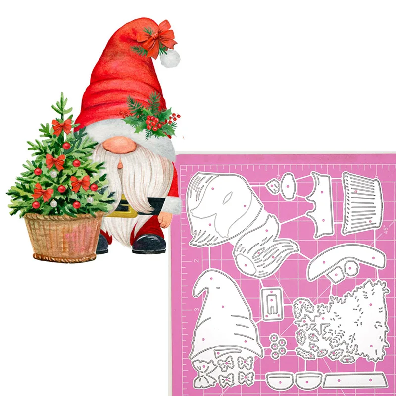 Nowe wykrojniki świąteczne gnomy Snowman Gingerbread House szablon metalowy do DIY Scrapbooking ręcznie robione kartki Decor