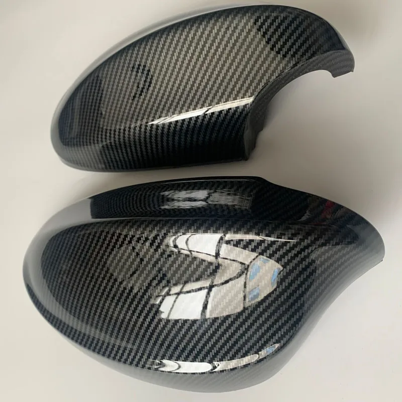 2 Pcs Carbon Fiber Rearview Mirror Cover Caps Shell For BMW 1 3 Series E81 E82 E87 E88 E90 E91 E92 E93 2004-2009 Car Accessories