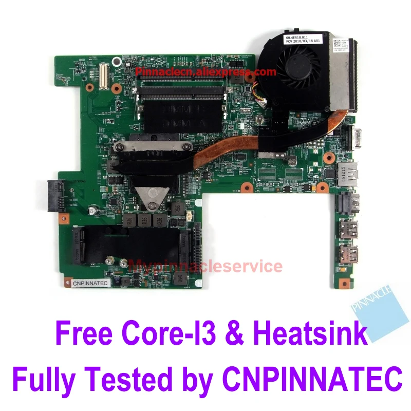 0PN6M9 PN6M9 motherboard for Dell Vostro V3500 with heatsink and I3 CPU instead of 0W79X4 W79X4