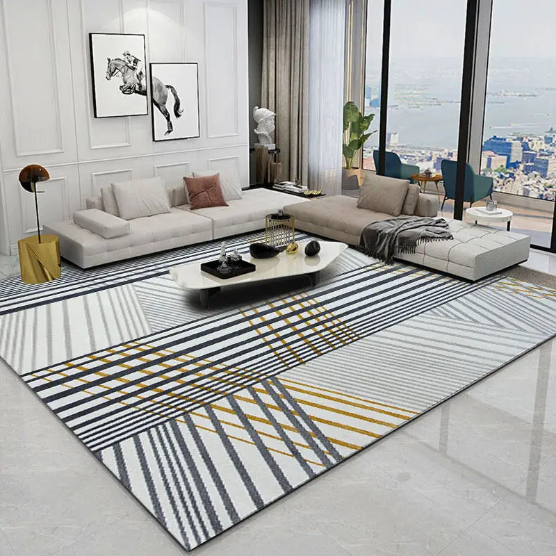 Nordic Style Model Room Living Room Carpet Light Luxury Modern Bedroom Sofa Coffee Table Floor Blanket  Large Polypropylene Rug