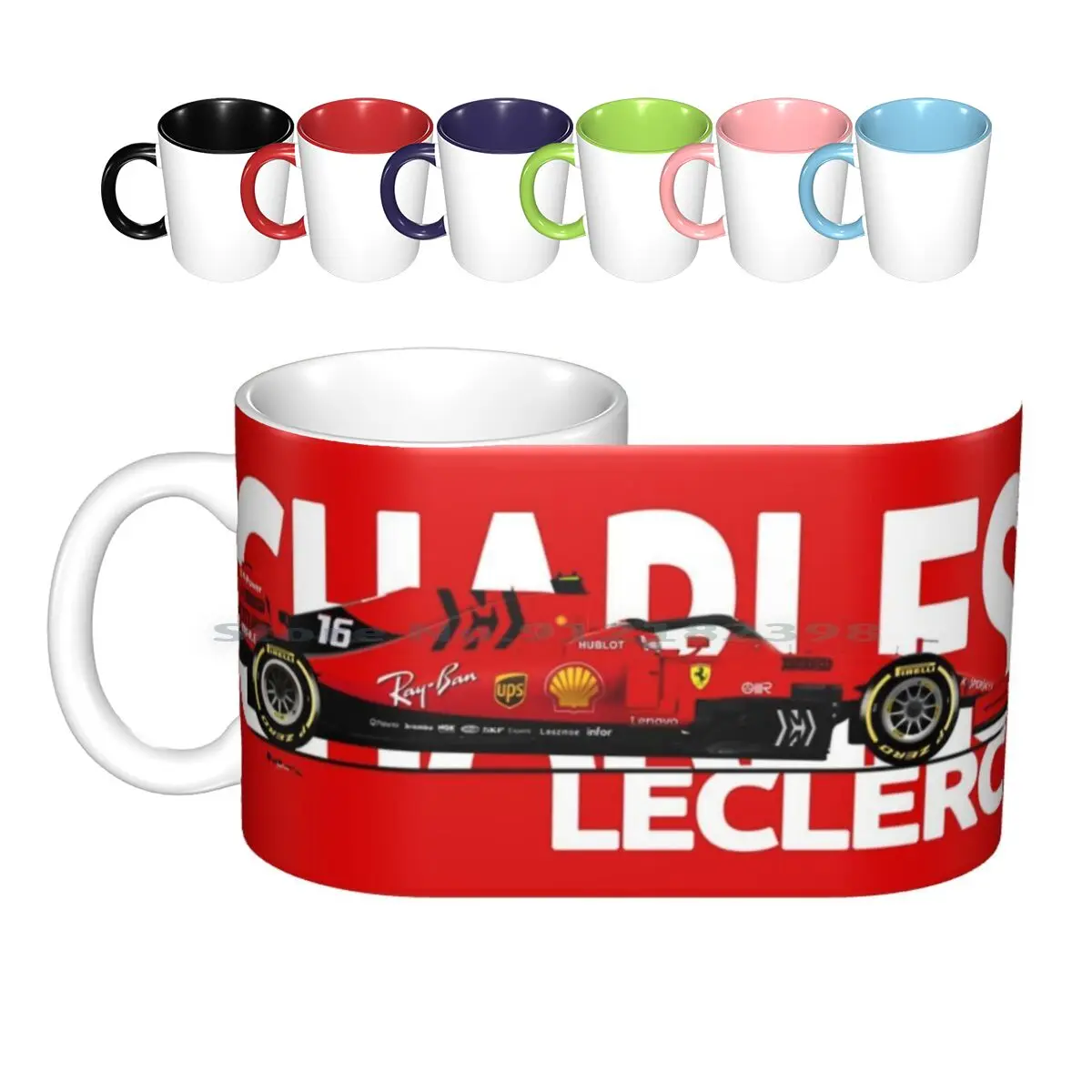 Leclerc 2019-Sf90 Large White Text Ceramic Mugs Coffee Cups Milk Tea Mug Leclerc Sf90 Grand Prix Auto Racing Motor Sport