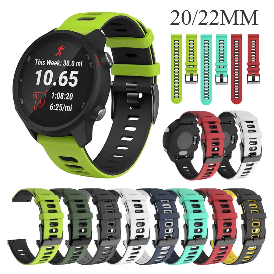 22MM 20MM Silicone Strap Watchband for Samsung watch4 classic 42MM 46mm Wristband Huami Amazfit GTR 47MM 42MM GTS Bracelet Belt