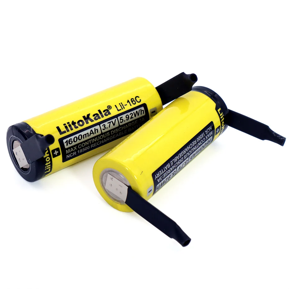 Nowa bateria LiitoKala Lii-16C 18500 1600 mAh 3,7 V Recarregavel litowo-jonowa do latarki LED + nikiel DIY