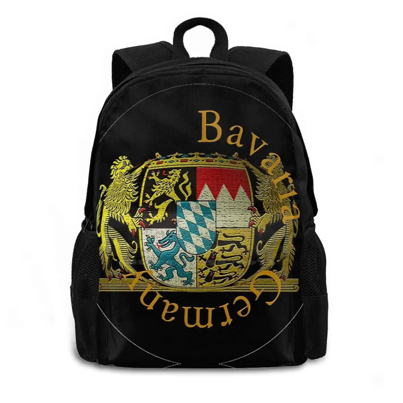 Bavarian ( ) Coat Of Arms Rucksack Knapsack Storage Bag Backpack German Germany Bavarian Bavarian Coat Of Arms Bavarian Lions