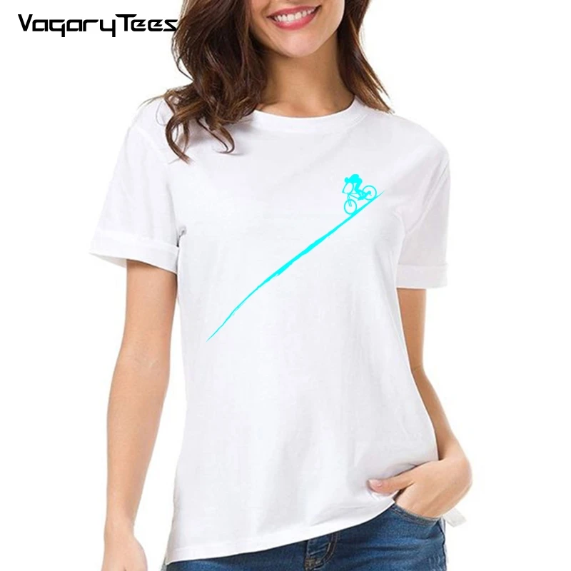 VagaryTees Ladies Clothing   Bike Funny MTB Dirt Bike T Shirt Women's T-shirt Fashion bicycle cyclist gift