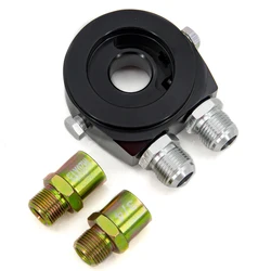 Car Aluminum Universal Oil Filter Sandwich Adapter For Oil Cooler Plate Kit  3/4-16UNF M20X1.5 sw2