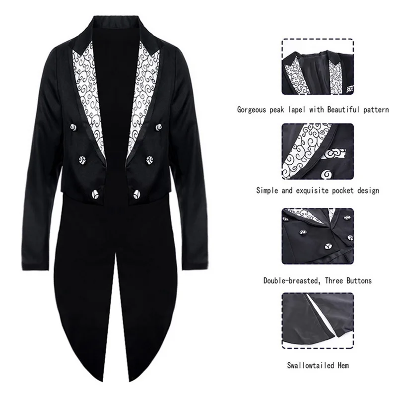 Negro Delgado – ensemble 2 pièces pour homme, costume formel pour business, Blazer, pantalon de bureau, Cosplay