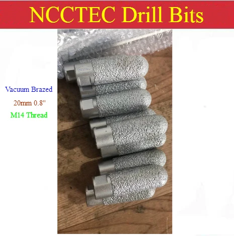 

1pcs 0.8'' 20mm Vacuum Brazed Diamond Core Drill Finger Bits Drum Wheel | Hole Opener M14 Thread Hole Saw Cutter For Granite