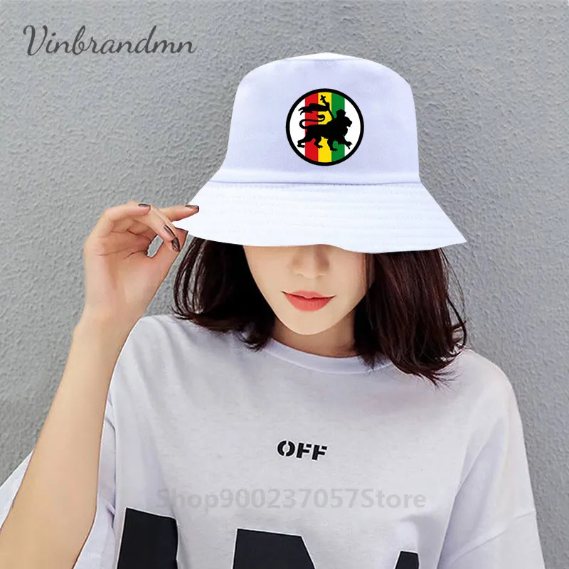 Panama Bucket Hat Rastafarian colors CONQUERING LION Rasta  Vibrant fashion with African roots Fishing Fisherman Hat