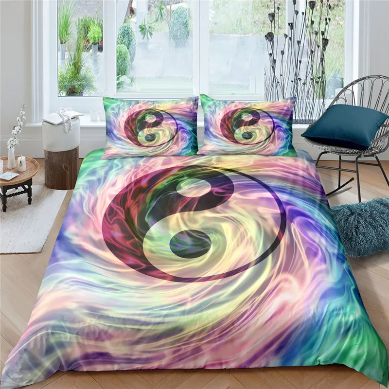 

Luxury 3D Color Tai Chi Print Home Living Comfortable Duvet Cover Set Pillowcase Kid Bedding Set Queen and King EU/US/AU/UK Size