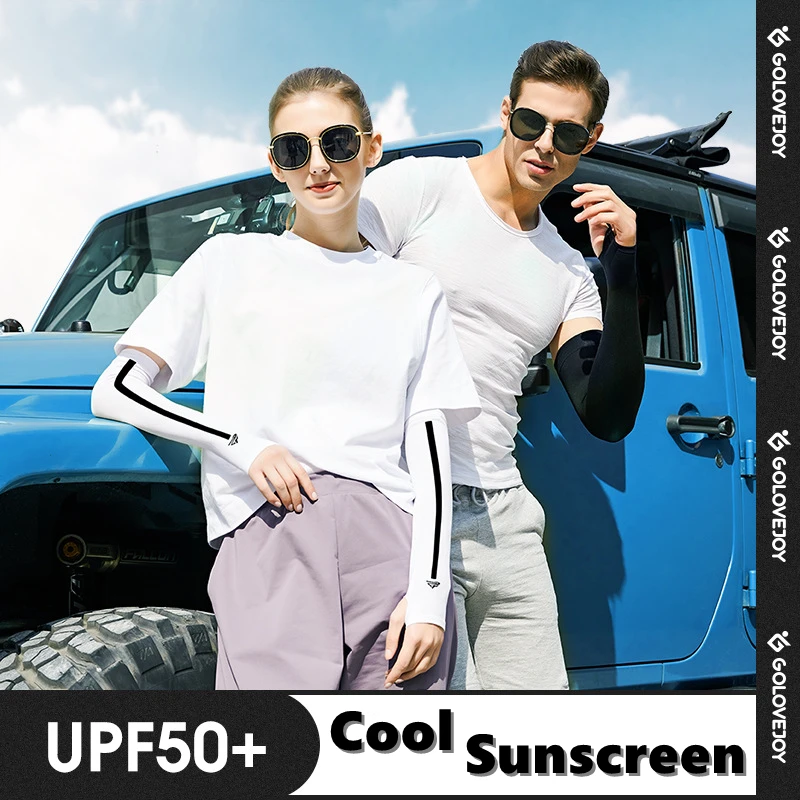 Summer Arm Sleeve Ice Silk Sunscreen Sleeves Unisex UV-Resist Outdoor Cycling Fishing Sports Driving Car Suncreen Arm Sleeves