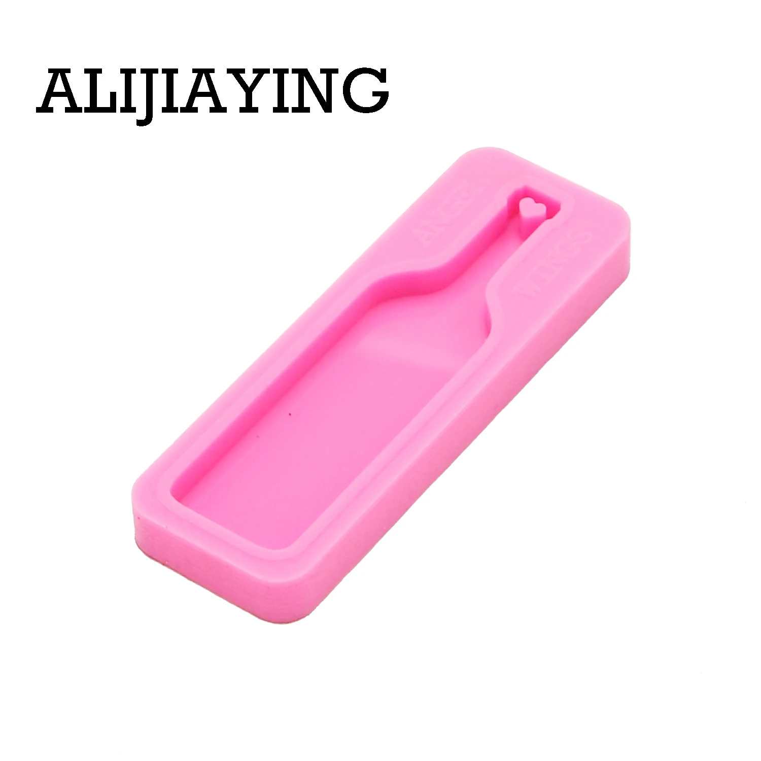 DY0191 Glitter Wine bottle shape mold silicone DIY bottle keychain parts molds craft keyring pendant jewelry keychains mould