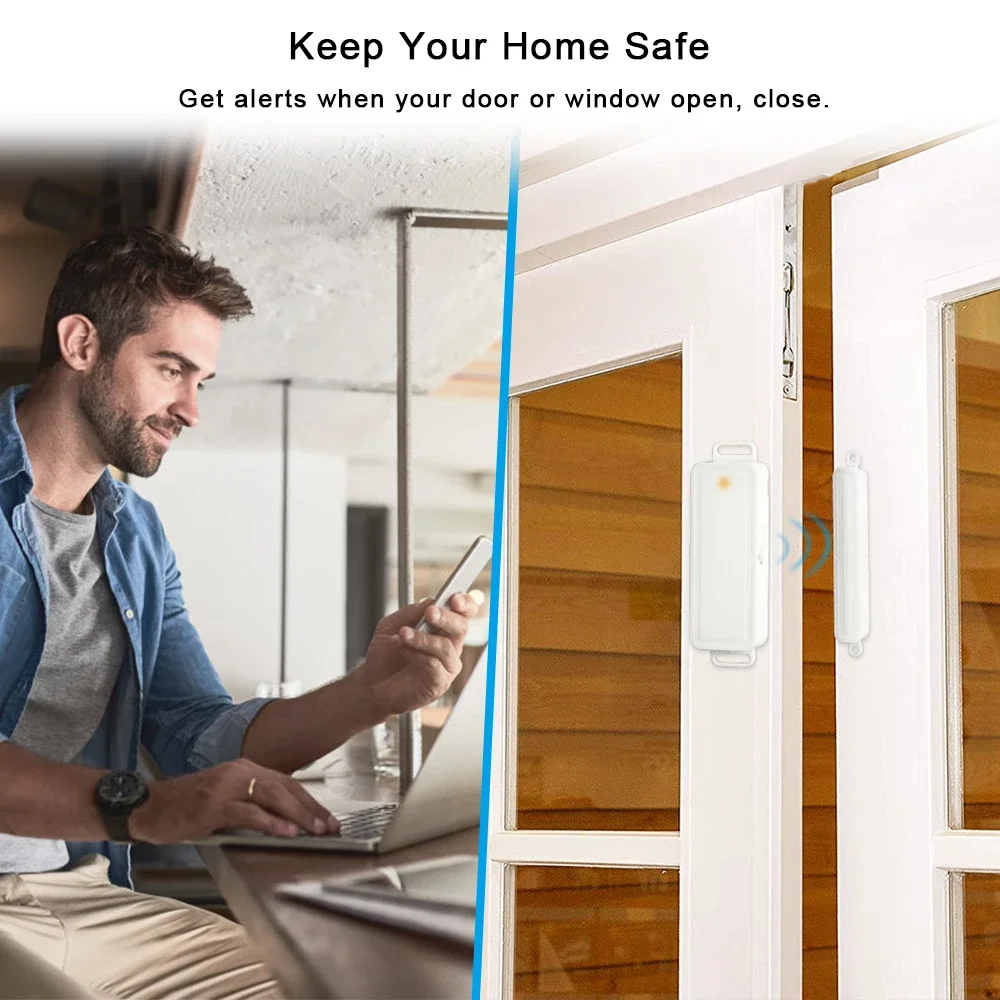 Tuya akıllı yaşam ZigBee 3.0 kapı pencere sensörü açık yakın dedektörü App uyarı Secruty uyarı ev cihazı otomatik olarak