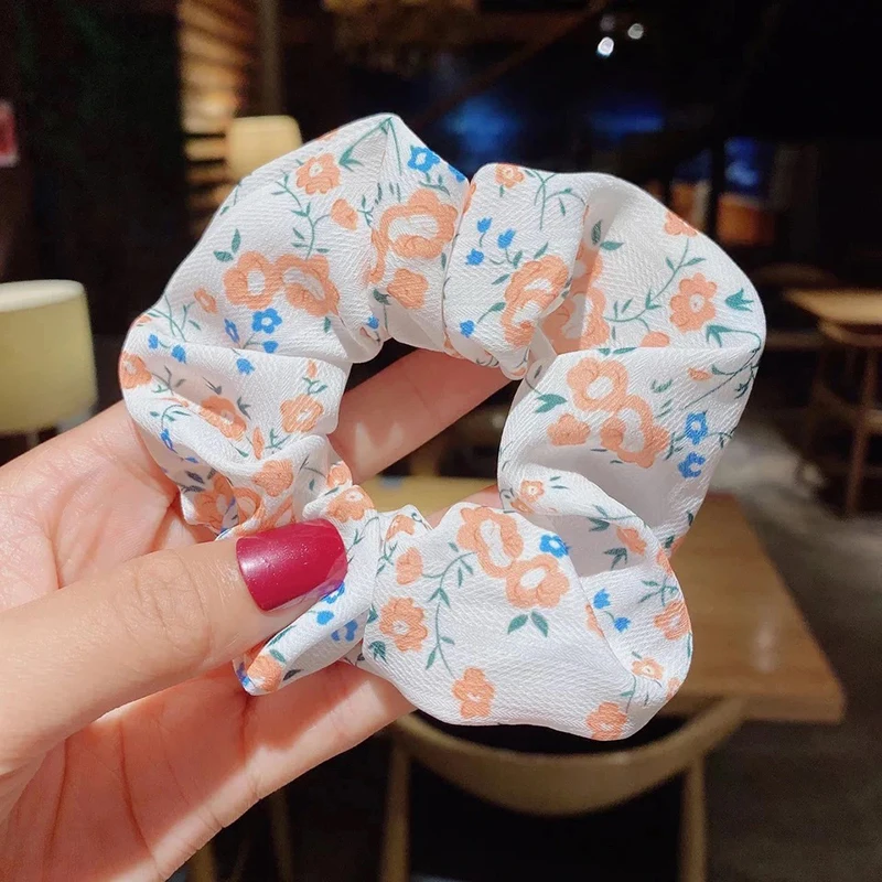 1 Buah Ikat Rambut Motif Bunga Kecil Korea Ikat Rambut Kain untuk Rambut Wanita Antik Rambut Dasi Rambut Cincin Hiasan Rambut Aksesori Rambut