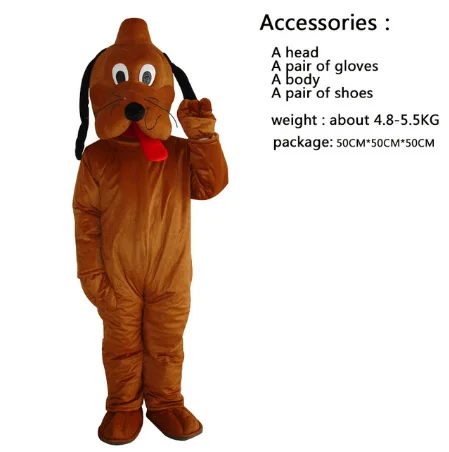 Dog Mascot Costumes pluto And goof Mascot Fancy Dress Performance movie costume mascot cosplay