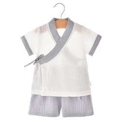 Kids Japanese Ancient Costume Newborn Breathable Kimono Pajamas Boy Sleepwear Yukata Girl Rompers Infant Asian Clothes Jinbei