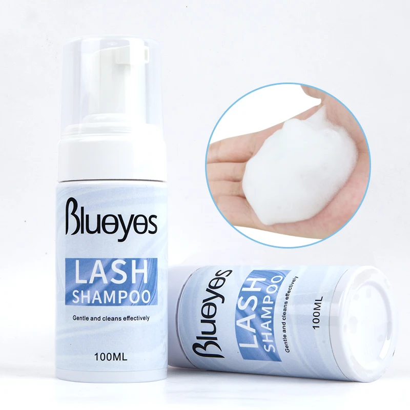 Blueyes 100ml Eyelashes Cleanser Foam Soft Bubble Shampoo Gentle Cleansing Lashes No Stimulation Makeup Eyelash Extension Tools