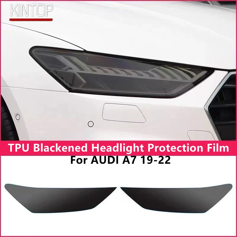 

For AUDI A7 19-22 TPU Blackened Headlight Protective Film, Headlight Protection, Film Modification