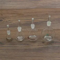 Bouteille en Verre Pycnomcirculation en Forme de Boule, Piknomètre, Équipement de Laboratoire, Verrerie, 5ml 10ml 20ml 25ml 50ml 100ml, 1 Pièce