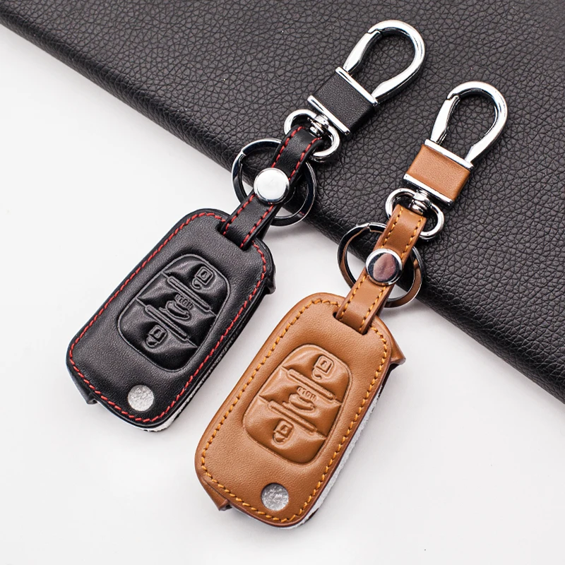 

Hot soft leather car key cover for Kia K5 RIO K2 Pro Ceed Cerato Sportage Sorento Hyundai i20 i30 i35 iX20 iX35 Solaris Verna