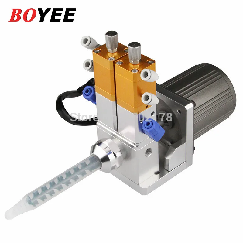 BY-105AB Motor stirring electric screw double liquid valve dynamic dispensing valve