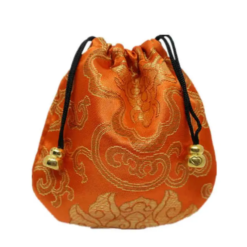 High Quality Floral Fabric Bag Jewelry Packaging Exquisite Trendy Quartet Silk Brocade Bags Tassel Handbags Bags Drop shipping